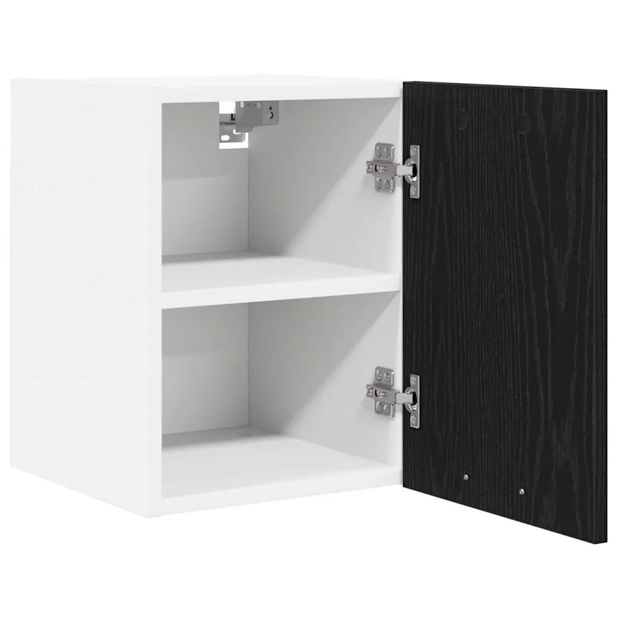 Armoire suspendue 2 pcs Chêne noir et Blanc 30 x 31 x 40 cm - 5