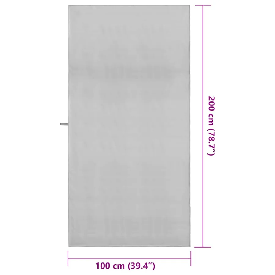 Serviettes de sport 2 pcs Gris 200 x 100 cm - 8