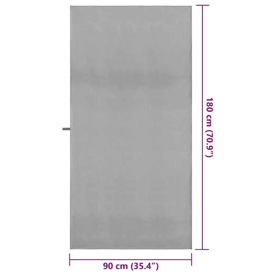 Serviettes de sport 2 pcs Gris foncé 90 x 180 cm - 8