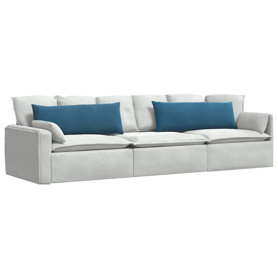 Coussins de canapé 2 pcs Bleu 120 x 40 cm - 3