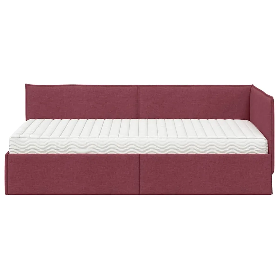 Cadre de lit d'angle avec matelas 2 pcs Gris Velours - 5