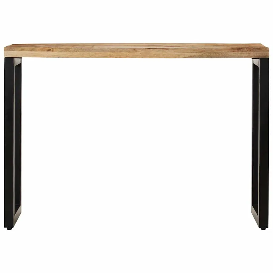 Table console 110x35x76 cm bois de manguier massif brut - 2