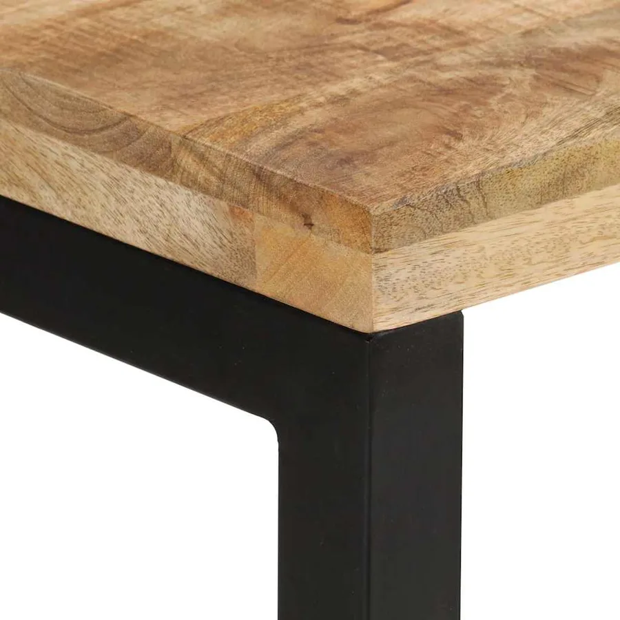 Table console 110x35x76 cm bois de manguier massif brut - 4