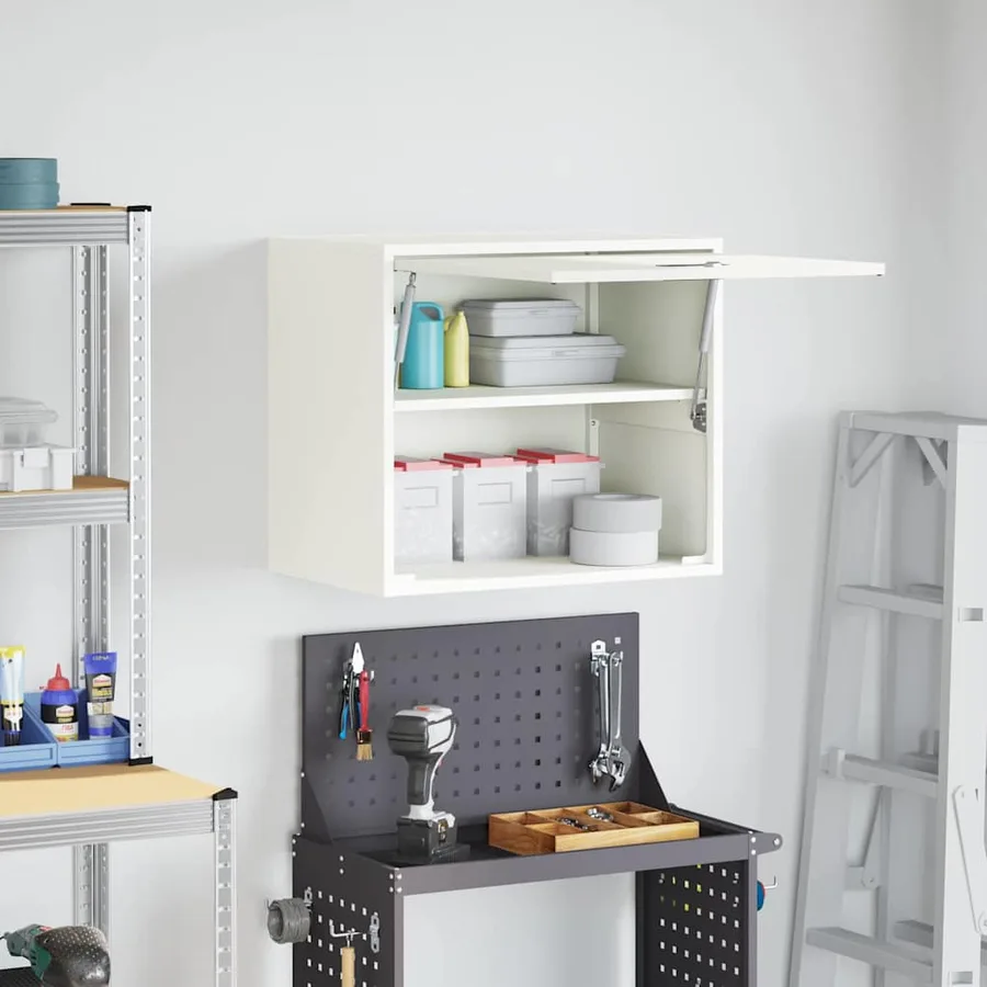 Armoire murale pour garage Blanc 60 x 40 x 53 cm - 4