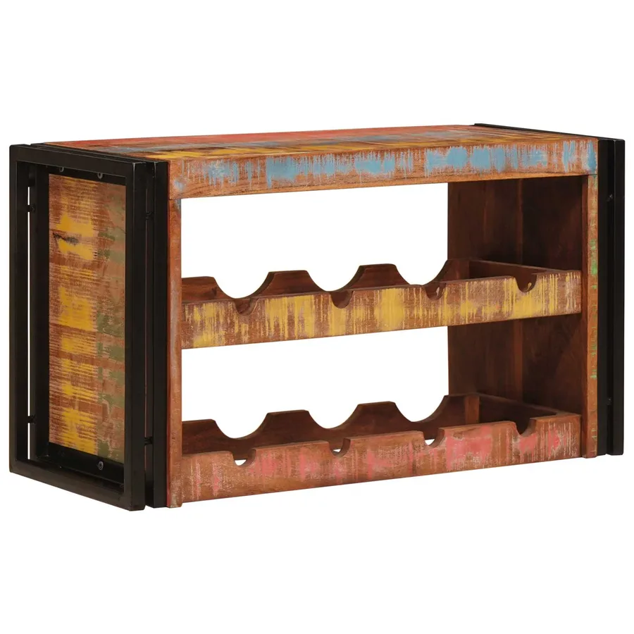 Étagère à vin Marron 80 x 45 x 33 cm Bois récupéré massif - 2