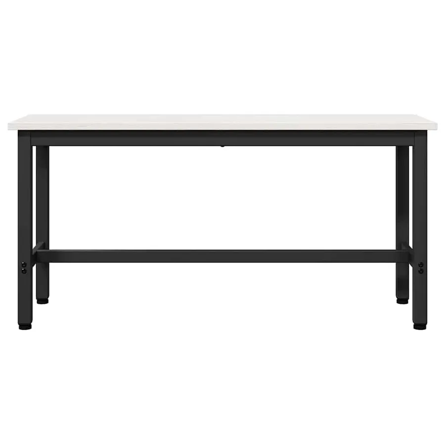 Banc de salle à manger 2 pcs Blanc 100 x 32,5 x 49 cm - 5