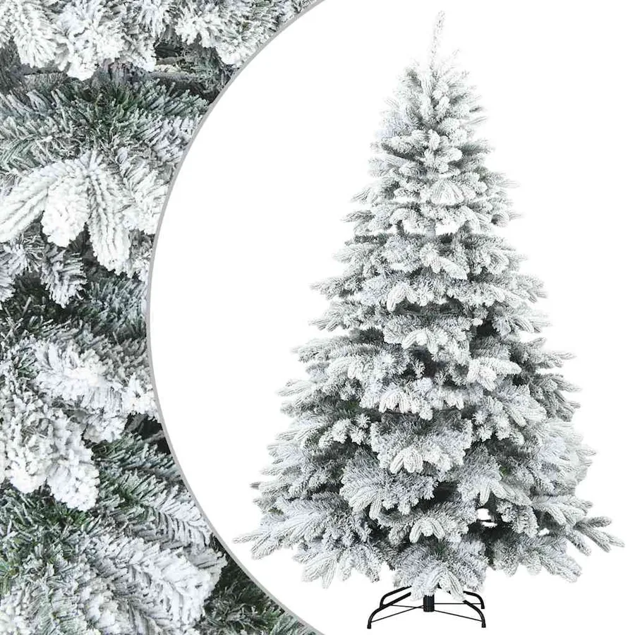 Sapin de Noël artificiel à branches pliantes, duveteux de neige - 2