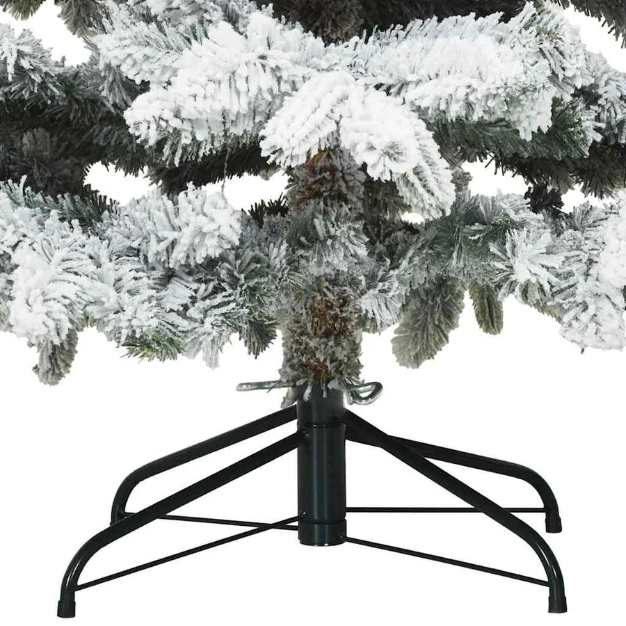 Sapin de Noël artificiel à branches pliantes, duveteux de neige - 6