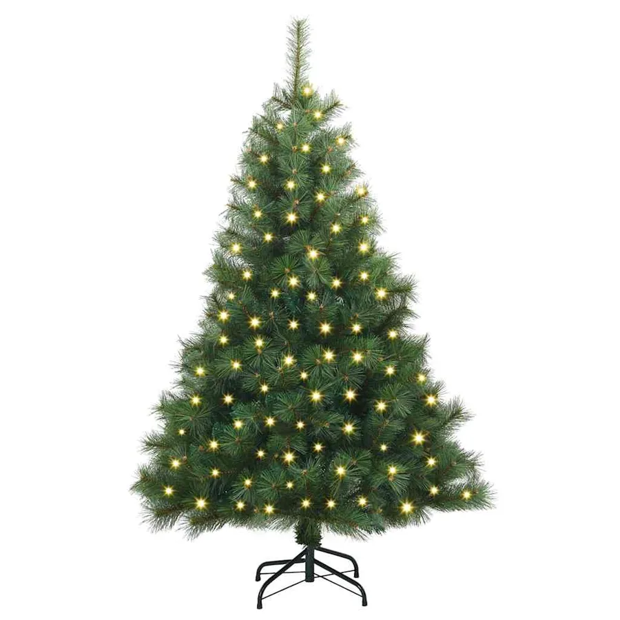 Sapin de Noël artificiel avec 150 LED Vert 150 cm PE et PVC - 3