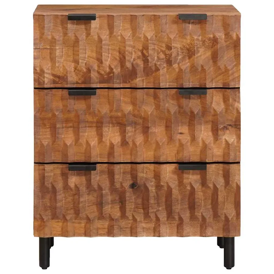 Buffet 2 pcs Finition Acacia Brun 60 x 33 x 75 cm - 4