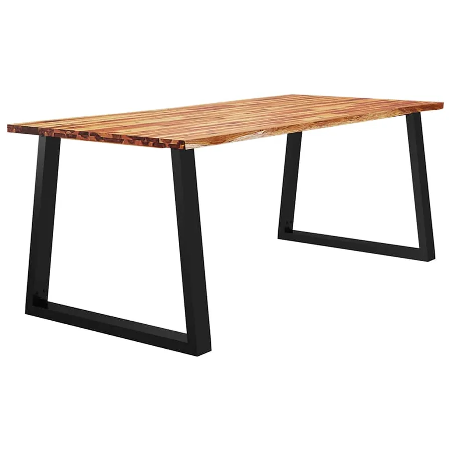 Table à manger 200x90x75 cm bois d'acacia solide à bord vif - 3