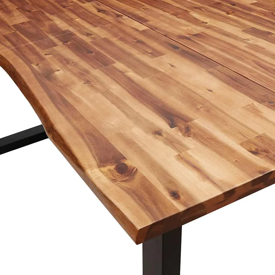 Table à manger 200x90x75 cm bois d'acacia solide à bord vif - 7