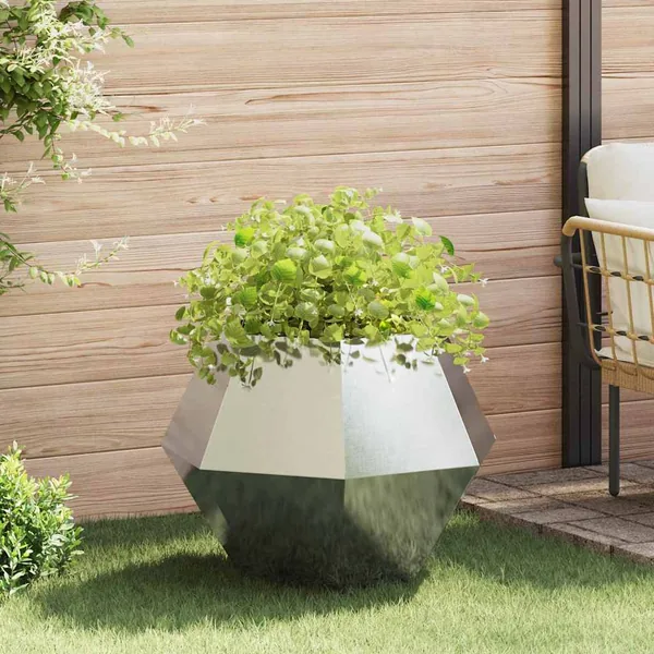 Jardinière Argent 75 x 75 x 60 cm Acier inoxydable