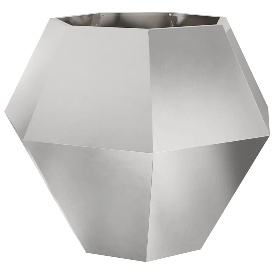 Jardinière 2 pc Argent 100 x 100 x 80 cm Acier inoxydable - 5
