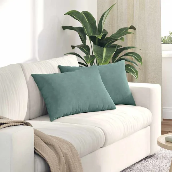 Coussins de canapé 2 pcs Vert Mer 60 x 40 cm