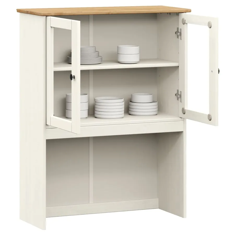 Dessus de commode VIGO blanc 78x30x100 cm bois massif de pin - 3