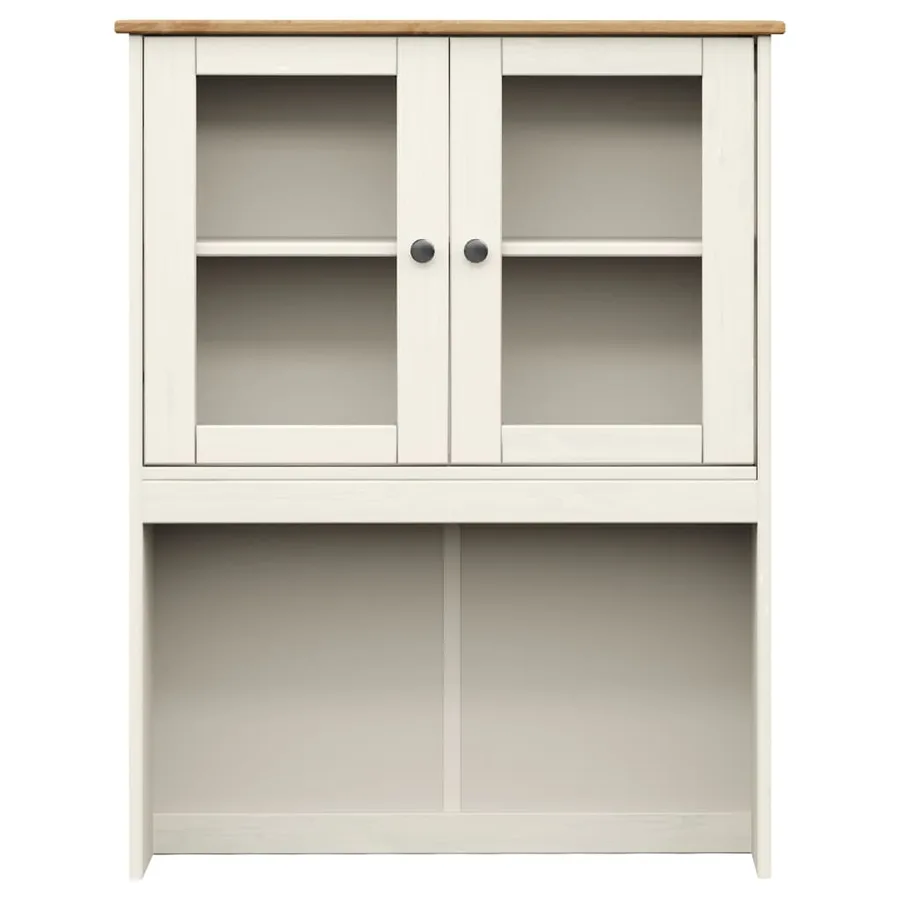 Dessus de commode VIGO blanc 78x30x100 cm bois massif de pin - 4