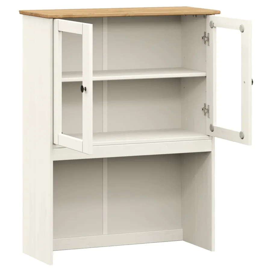 Dessus de commode VIGO blanc 78x30x100 cm bois massif de pin - 5