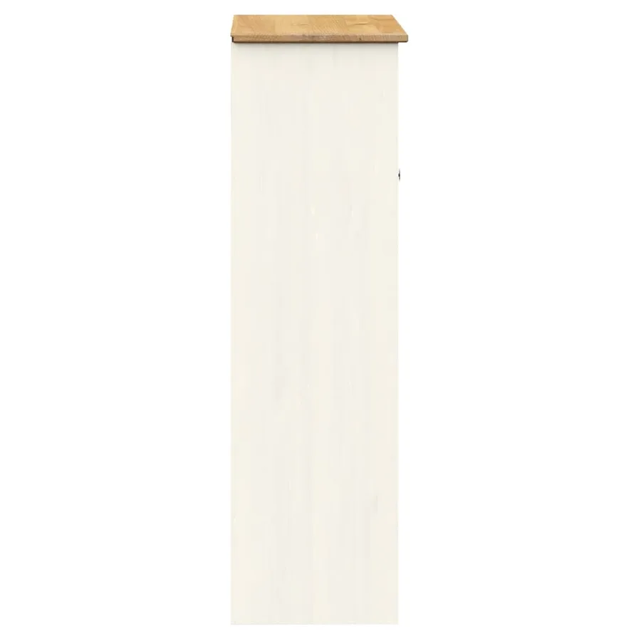 Dessus de commode VIGO blanc 78x30x100 cm bois massif de pin - 6