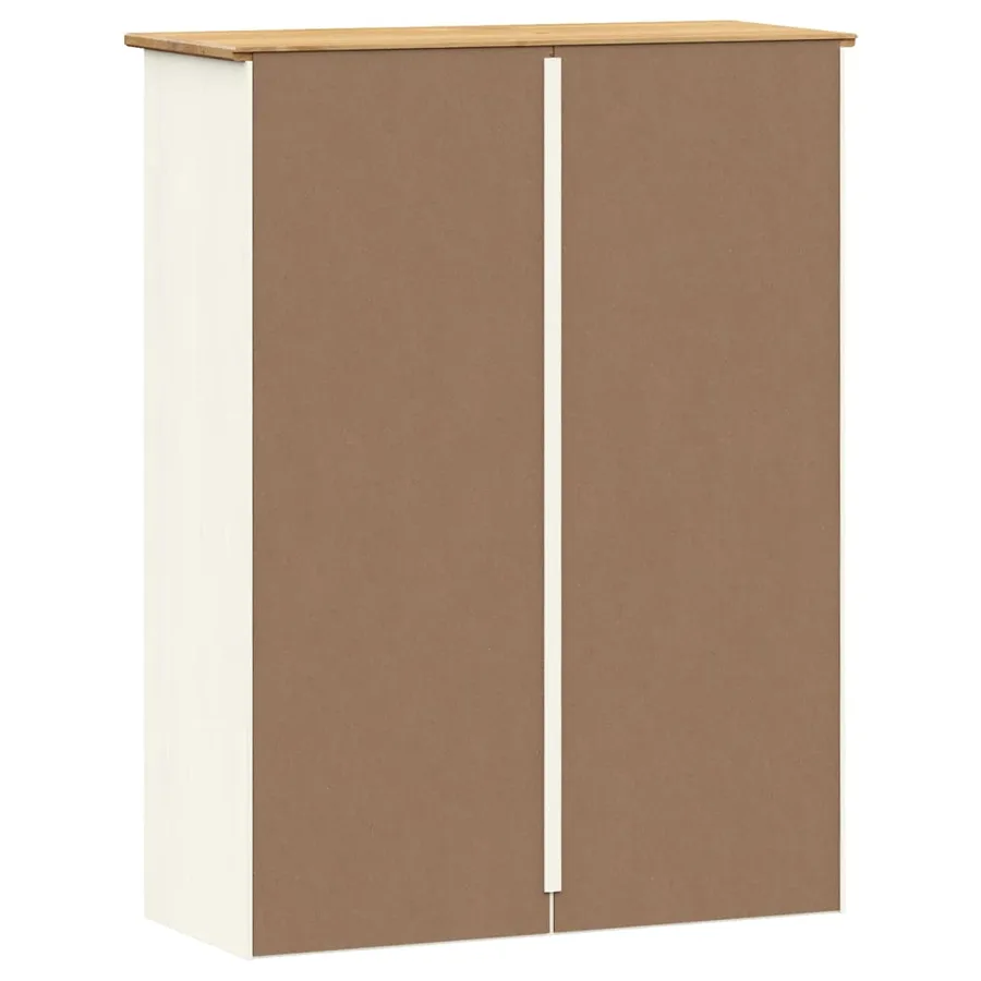 Dessus de commode VIGO blanc 78x30x100 cm bois massif de pin - 7
