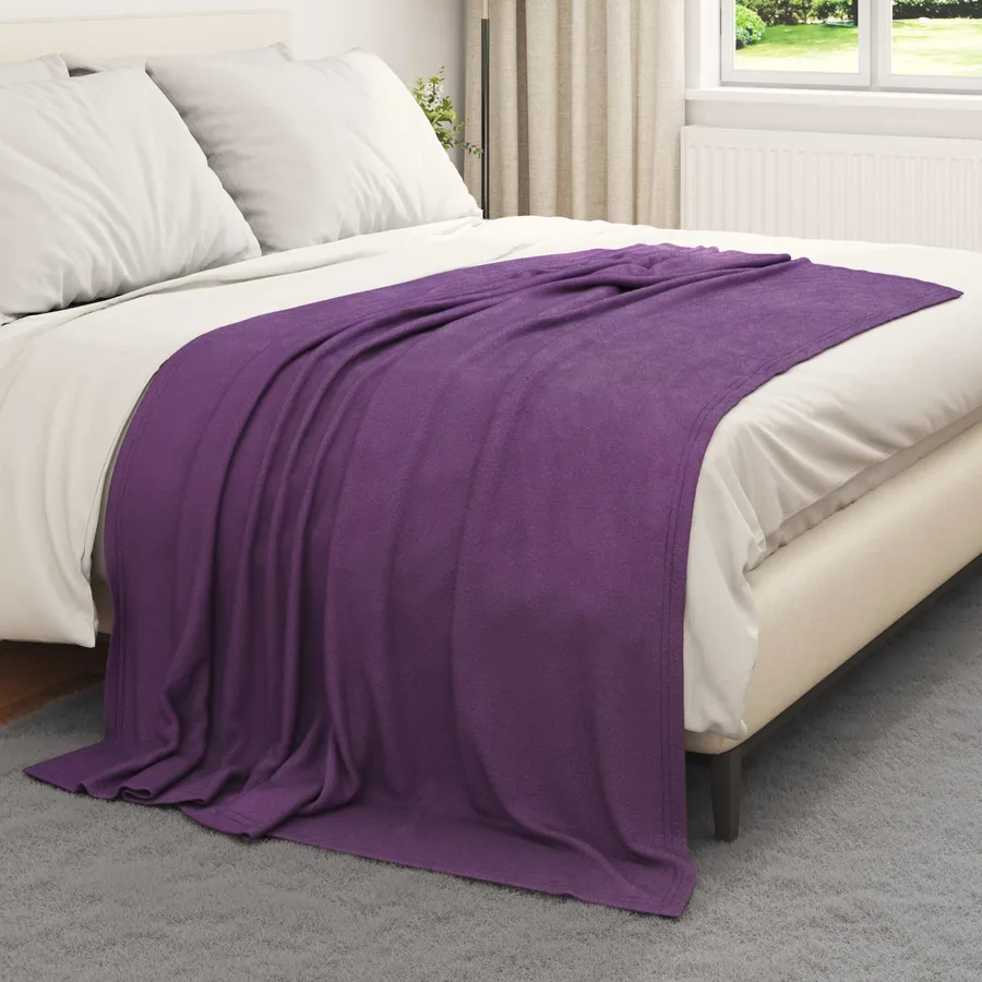 Couvertures à jeter 6 pcs Violet 200 x 150 cm Toison - 3