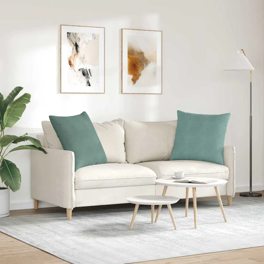 Coussins de canapé 2 pcs Vert Mer 60 x 60 cm - 4