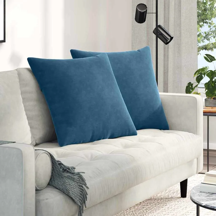 Coussins de canapé 2 pcs Bleu 60 x 60 cm