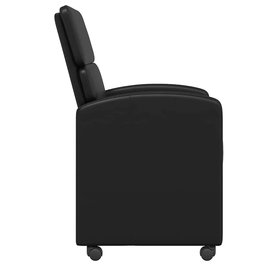 Chaises de Salle à Manger avec Roues 2 pcs Noir 58 x 65 x 98 cm - 5