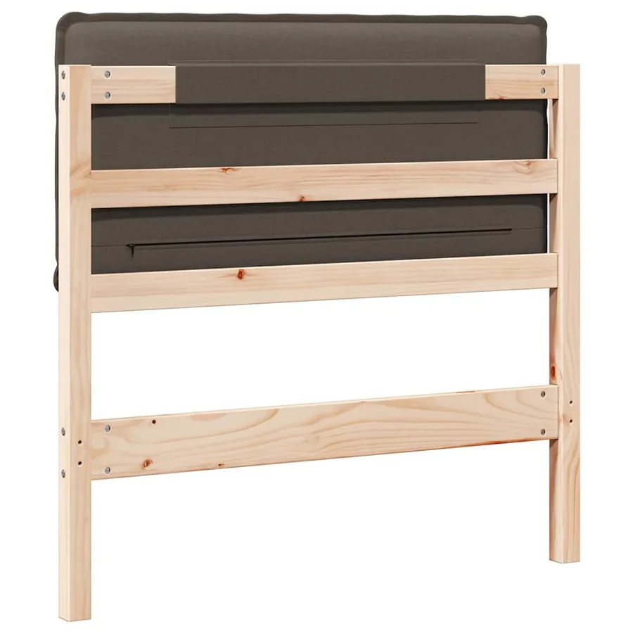 Tête de lit capitonnée Gris Naturel et Clair 90 cm Pin massif - 6