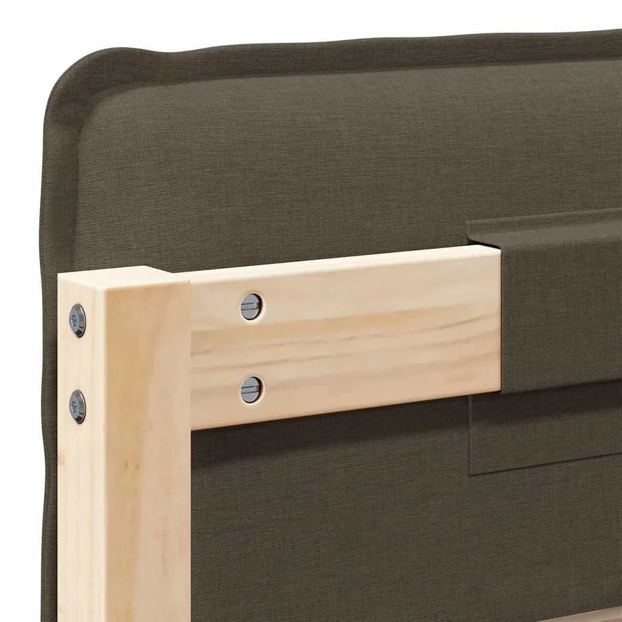 Tête de lit capitonnée Gris Naturel et Clair 90 cm Pin massif - 8