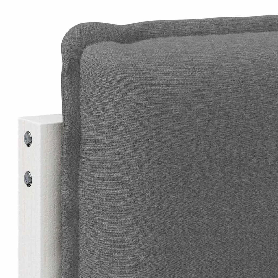 Tête de lit capitonnée Blanc et gris clair 200 cm Pin massif - 9