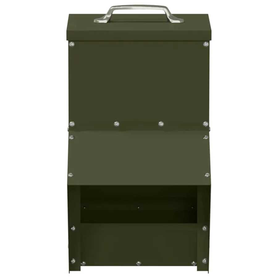Mangeoire pour poules Vert olive 20 x 25 x 35 cm - 4