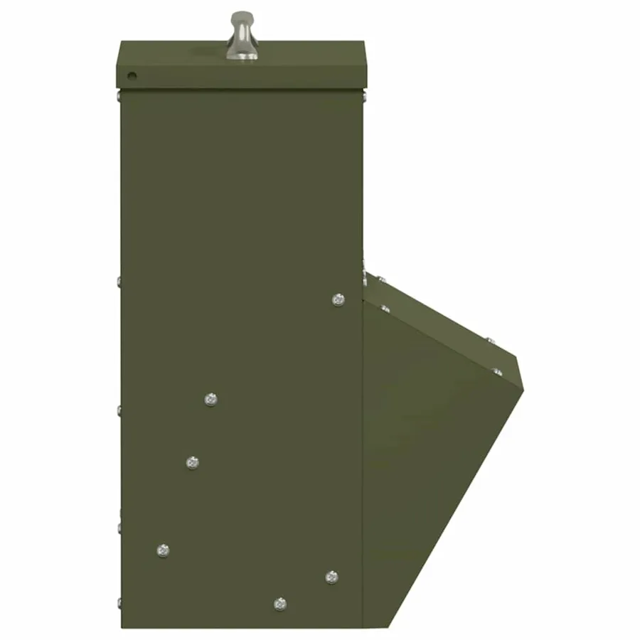 Mangeoire pour poules Vert olive 20 x 25 x 35 cm - 5