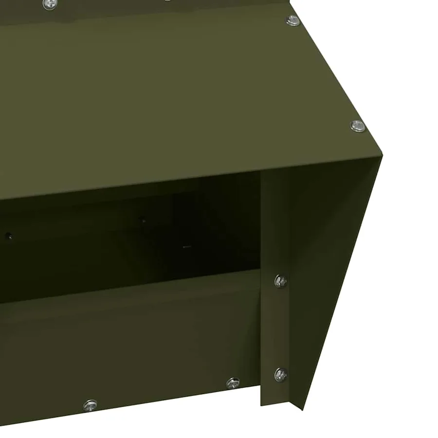Mangeoire pour poules Vert olive 20 x 25 x 35 cm - 6