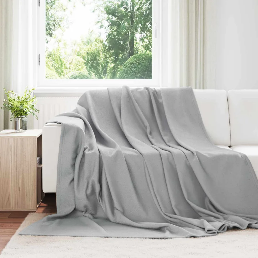 Jeté Gris 240 x 220 cm Toison