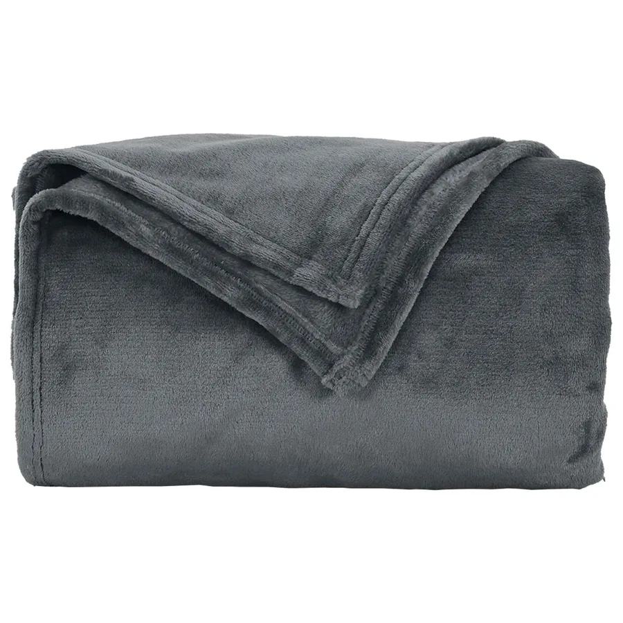 Jeté Gris foncé 130 x 150 cm Toison - 4