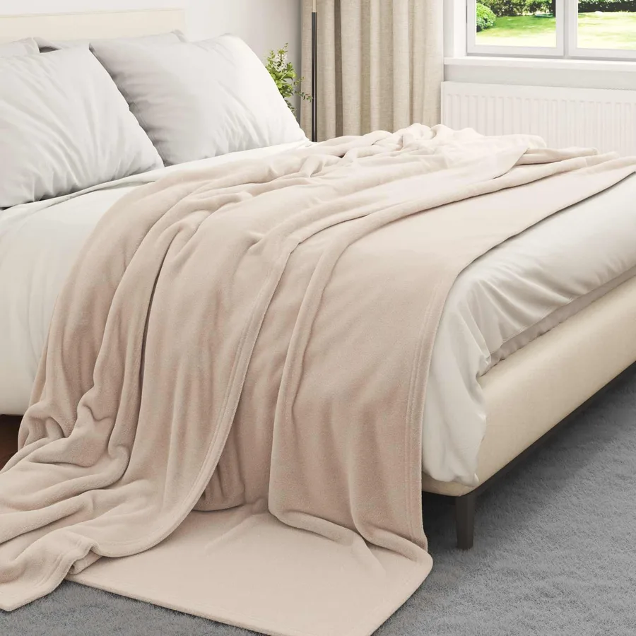 Jeté Beige 220 x 240 cm Toison - 3