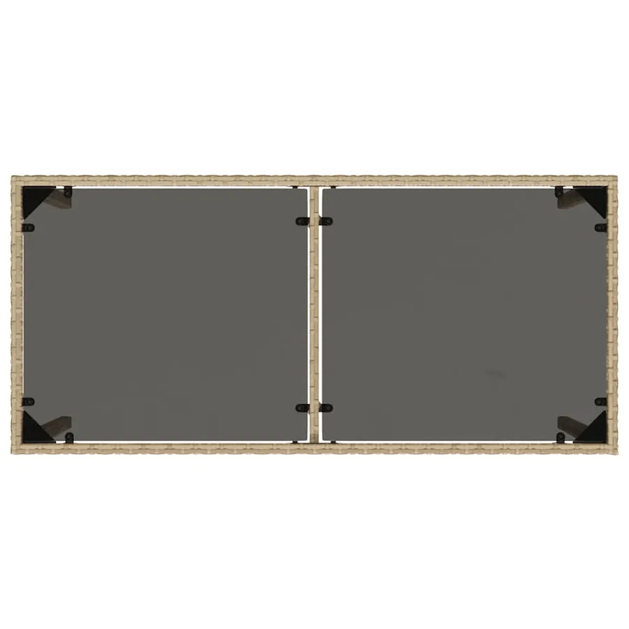 Ensemble à manger de jardin coussins 5 pcs mélange beige rotin - 11