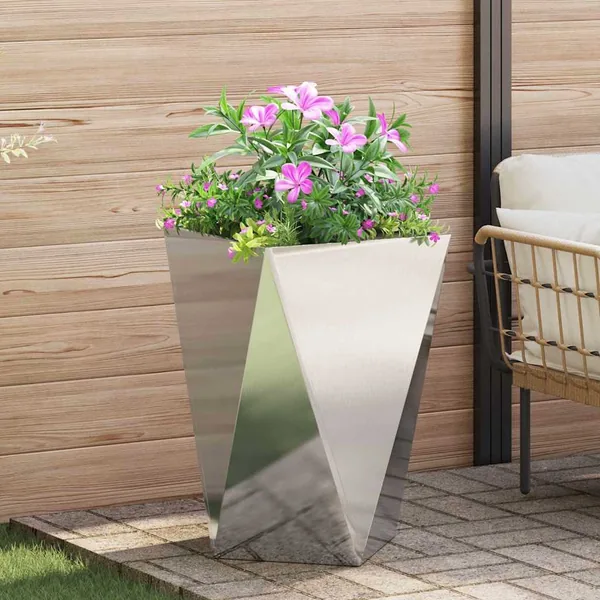 Jardinière Argent 50 x 50 x 75 cm Acier inoxydable