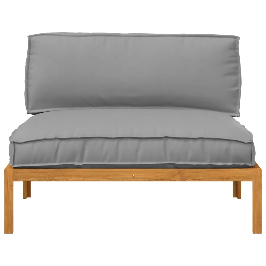 Ensemble de Canapés Gris 120 x 92 x 69 cm Bois d'Acacia Massif - 6