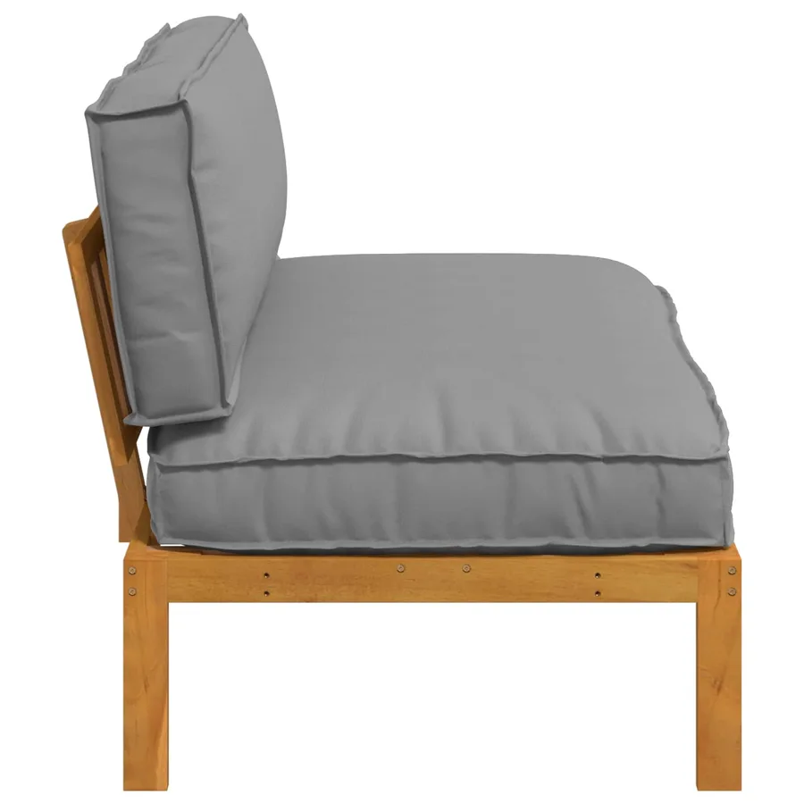 Ensemble de Canapés Gris 120 x 92 x 69 cm Bois d'Acacia Massif - 7