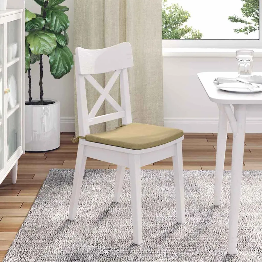Coussins de siège 4 pcs Vert gris 40 x 40 x 3 cm - 4