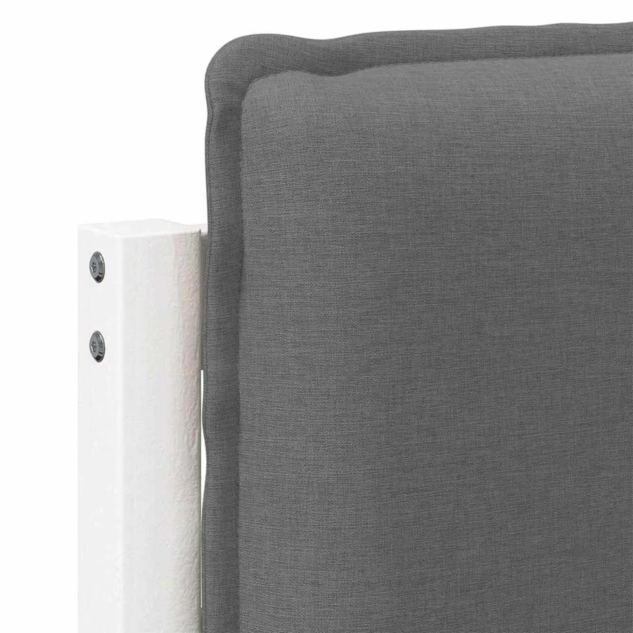 Tête de lit capitonnée Blanc et gris clair 135 cm Pin massif - 9