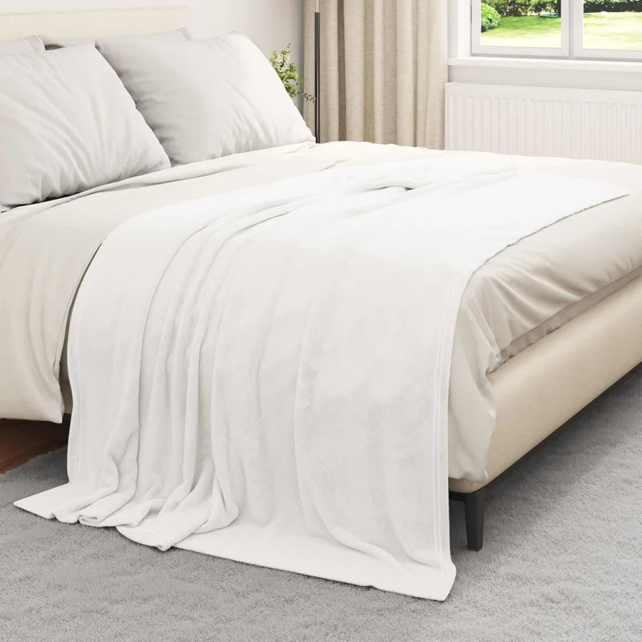 Couvertures à jeter 6 pcs Blanc 150 x 200 cm Toison - 3