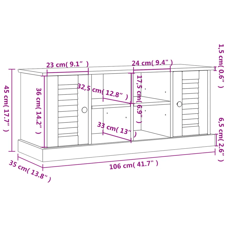 Banc à chaussures VIGO gris 106x35x45 cm bois massif de pin - 9