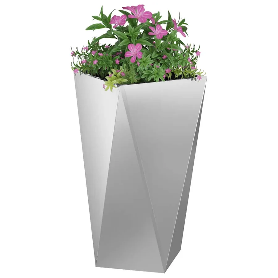 Jardinière Argent 40 x 40 x 75 cm Acier galvanisé - 3