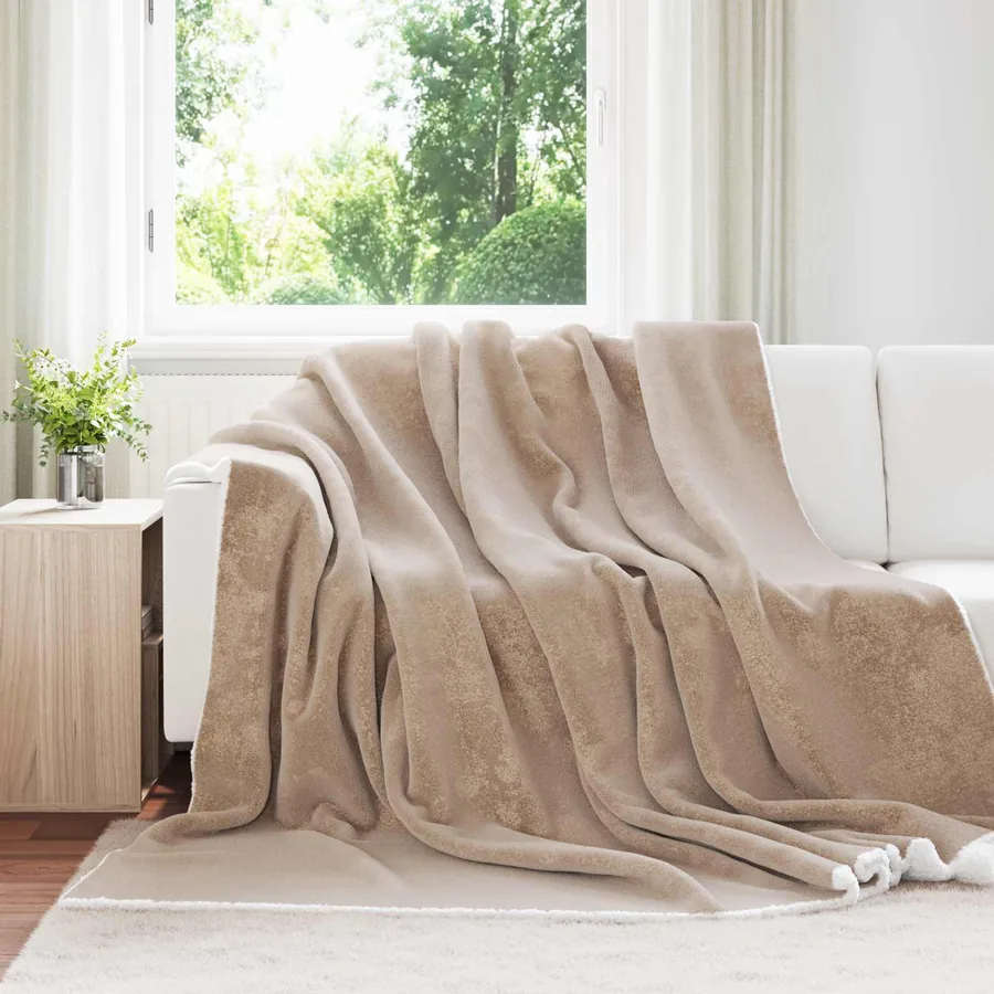 Jeté Camel 220 x 240 cm Toison
