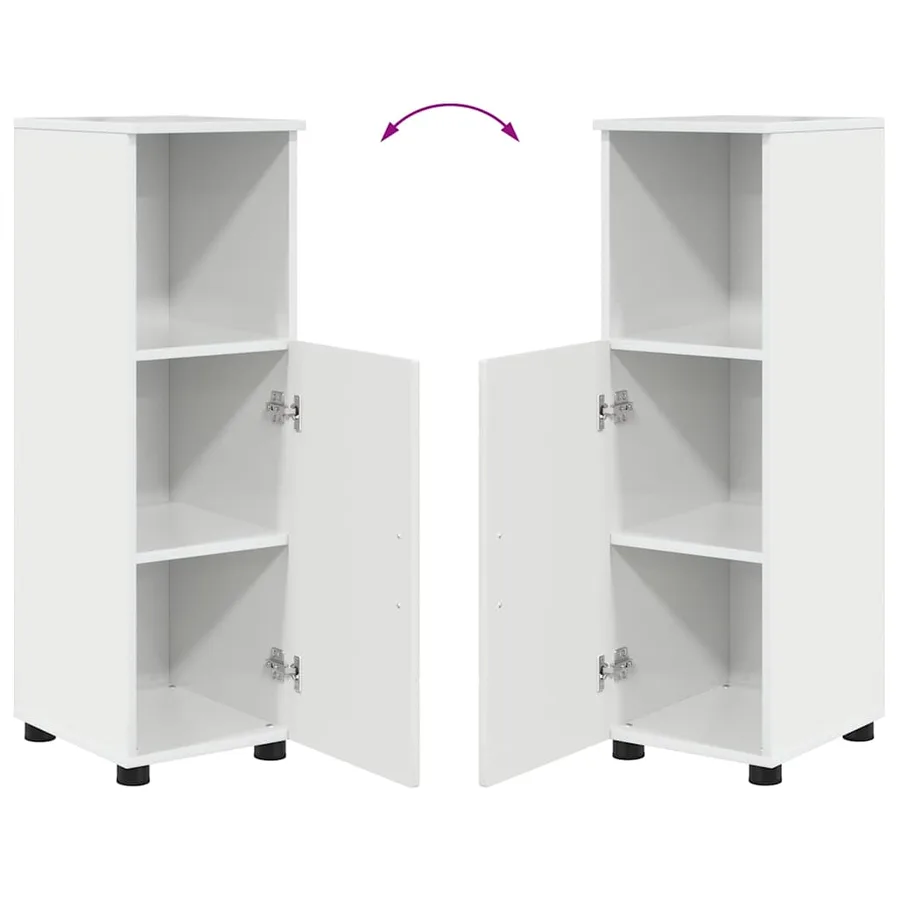 Ensemble de mobilier de salle de bain 5 pcs Blanc brillant - 15