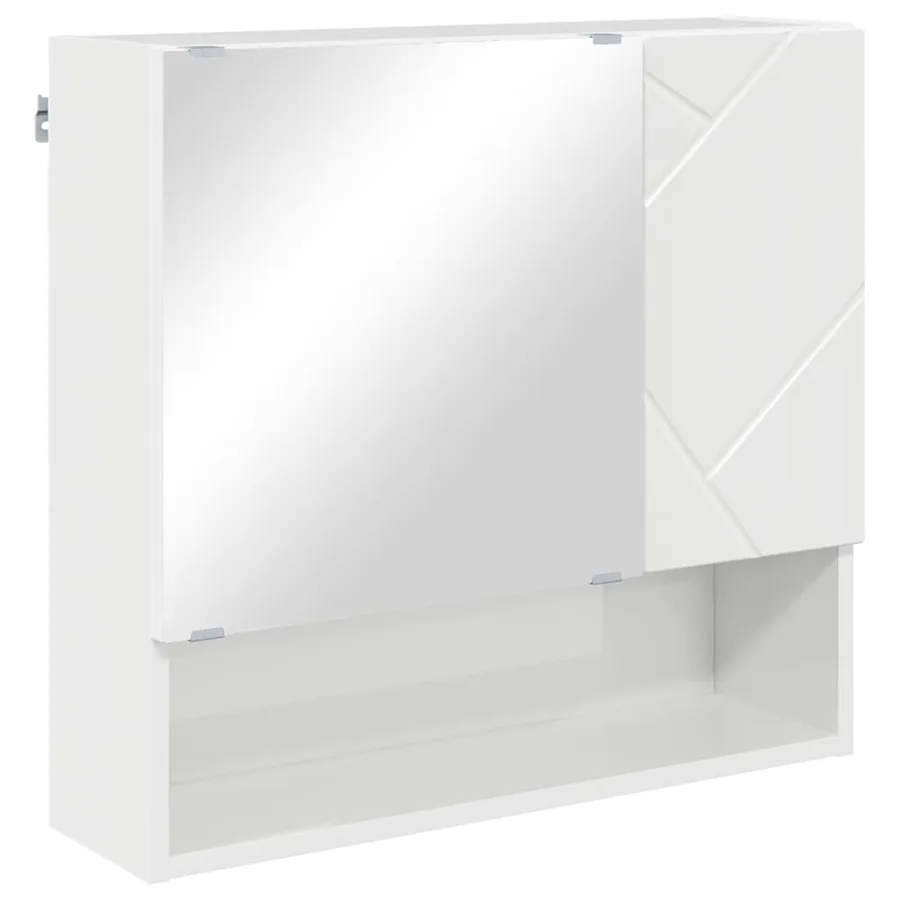 Ensemble de mobilier de salle de bain 5 pcs Blanc brillant - 6