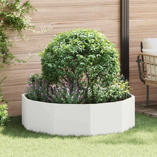 Jardinière Blanc 120 x 120 x 35 cm Acier